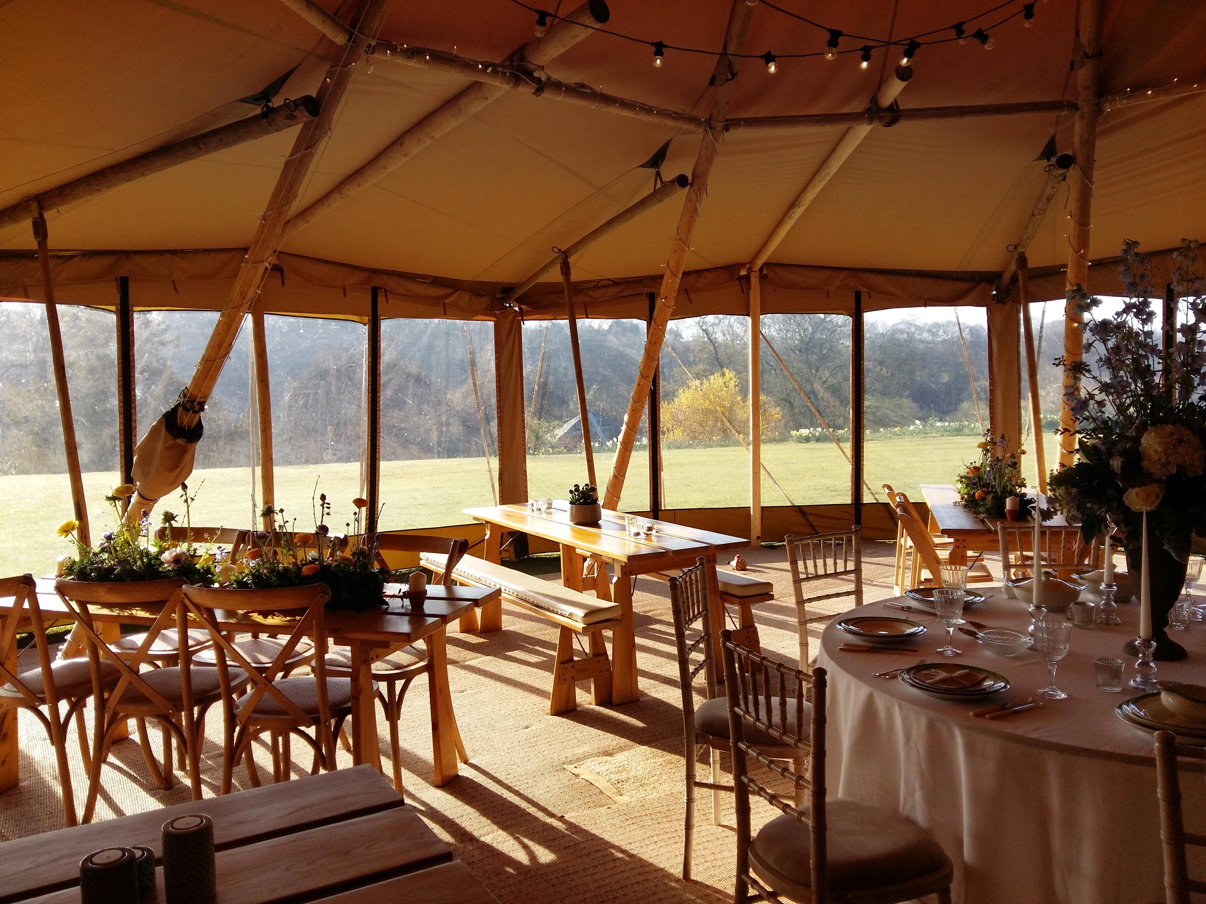 WALLFLEX SPECIAL EVENT TIPIS Clear Sides from Open Day 2019
